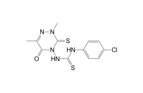N-(p-Chlorophenyl)-N'-(2,6-dimethyl-3-thioxo-5-oxo-4-[1,2,4]triazinyll)thiourea