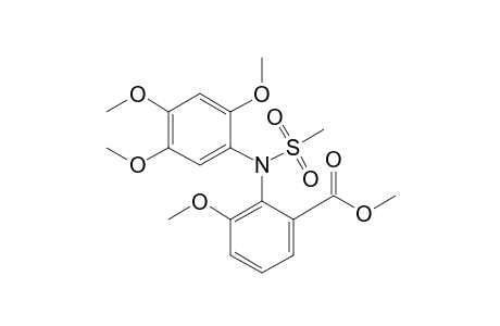 N-Mesyl-1,4,5-trimethoxy-2-(6-methoxy-2-methoxycarbonylanilino)benzene