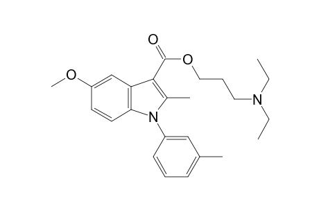 1H-Indole-3-carboxylic acid, 5-methoxy-2-methyl-1-(3-methylphenyl)-, 3-(diethylamino)propyl ester