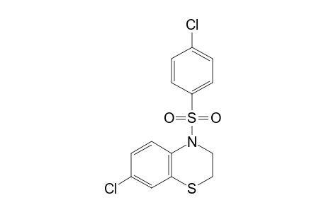 7-CHLORO-4-[(p-CHLOROPHENYL)SULFONYL]-2,3-DIHYDRO-4H-1,4-BENZOTHIAZINE