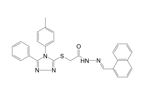 acetic acid, [[4-(4-methylphenyl)-5-phenyl-4H-1,2,4-triazol-3-yl]thio]-, 2-[(E)-1-naphthalenylmethylidene]hydrazide