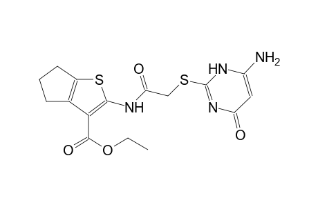 ethyl 2-({[(6-amino-4-oxo-1,4-dihydro-2-pyrimidinyl)sulfanyl]acetyl}amino)-5,6-dihydro-4H-cyclopenta[b]thiophene-3-carboxylate