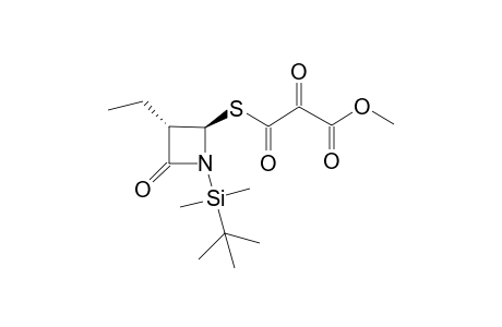 Methyl 3-({(2R,3S)-1-[1-(tert-butyl)-1,1-dimethylsilyl]-3-ethyl-4-oxo-2-azetanyl]sulfanyl}-2,3-dioxopropanoate