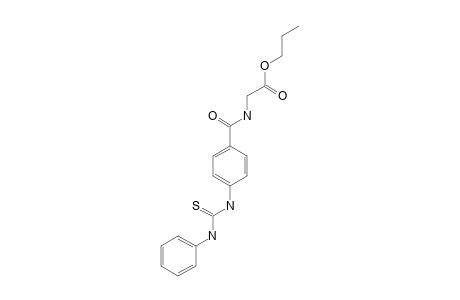 p-(3-phenyl-2-thioureido)hippuric acid, propyl ester