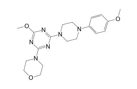 4-[4-methoxy-6-[4-(4-methoxyphenyl)-1-piperazinyl]-1,3,5-triazin-2-yl]morpholine
