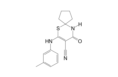 9-oxo-7-(m-toluidino)-6-thia-10-azaspiro[4.5]dec-7-ene-8-carbonitrile