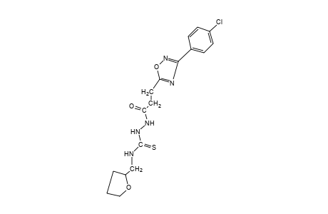 1-{3-[3-(p-chlorophenyl)-1,2,4-oxadiazol-5-yl]propionyl-4-(tetrahydrofurfuryl)-3-thiosemicarbazide