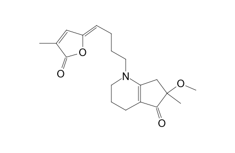 PANDAMARILACTONE-31;6-METHOXY-6-METHYL-1-[4'-(4''-METHYL-5''-OXO-TETRAHYDROFURANO-3''-ENE-2''-YLIDENE)-BUTYL]-1,2,3,4,6,7-HEXAHYDRO-5H-PYRIDIN-5-ONE