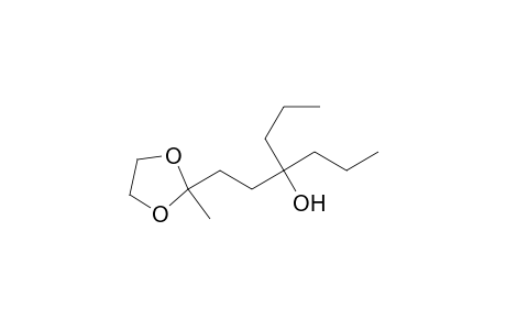 4-[2-(2-methyl-1,3-dioxolan-2-yl)ethyl]-4-heptanol