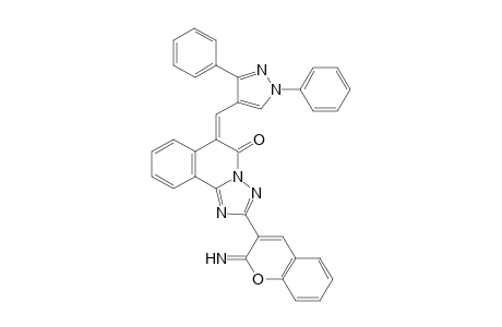 (Z)-10-[(1,3-diphenyl-1H-pyrazol-4-yl)methylene]-2-(2-imino-2H-chromen-3-yl)-[1,2,4]triazolo[1,5-b]isoquinolin-5(10H)-one