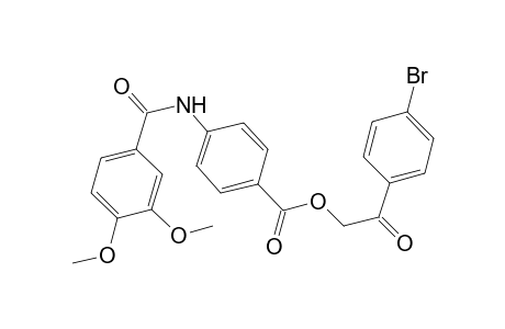 Benzoic acid, 4-[(3,4-dimethoxybenzoyl)amino]-, 2-(4-bromophenyl)-2-oxoethyl ester