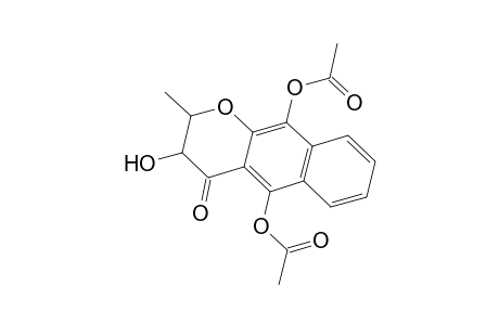 4H-Naphtho[2,3-b]pyran-4-one, 5,10-bis(acetyloxy)-2,3-dihydro-3-hydroxy-2-methyl-, trans-