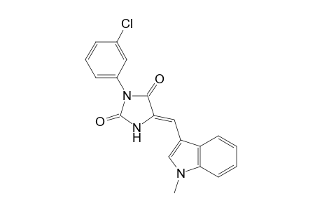 (5Z)-3-(3-chlorophenyl)-5-[(1-methyl-1H-indol-3-yl)methylene]-2,4-imidazolidinedione