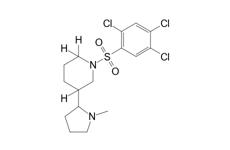 3-(1-Methyl-2-pyrrolidinyl)-1-[(2,4,5-trichlorophenyl)sulfonyl]piperidine