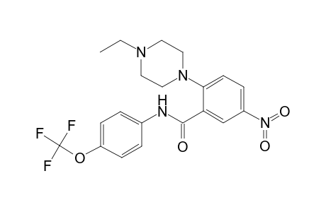 2-(4-Ethyl-1-piperazinyl)-5-nitro-N-[4-(trifluoromethoxy)phenyl]benzamide