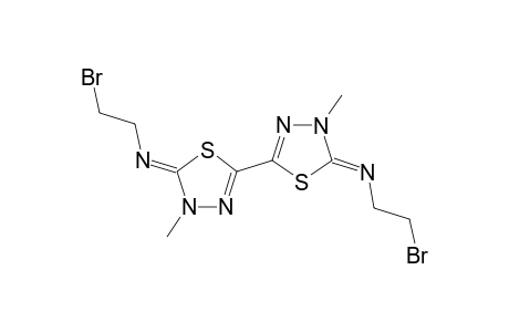 2,2'-bis[5-(2-bromoethylimino)-4,5-dihydro-4-methyl-1,3,4-thiadiazole]