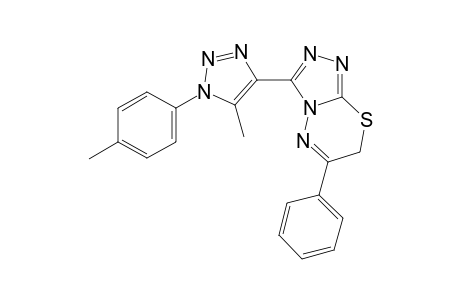 7H-3-[5-Methyl-1-(4-methylphenyl)-1,2,3-triazol-4-yl]-1,2,3-triazol-4-yl]-6-phenyl-s-triazolo[3,4-b]-1,3,4-thiadiazine