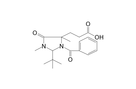 4-Imidazolidinepropanoic acid, 3-benzoyl-2-(1,1-dimethylethyl)-1,4-dimethyl-5-oxo-, (2S-cis)-