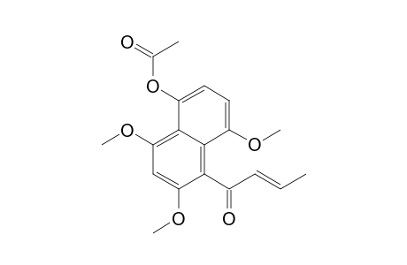 2-Buten-1-one, 1-[5-(acetyloxy)-2,4,8-trimethoxy-1-naphthalenyl]-, (E)-