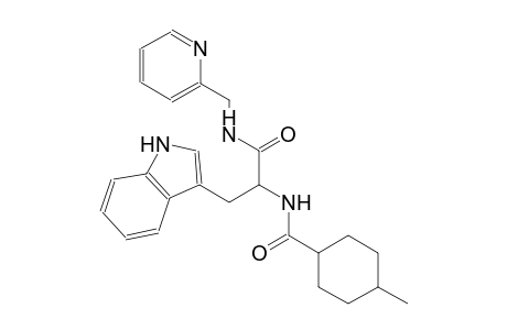 N-{1-(1H-indol-3-ylmethyl)-2-oxo-2-[(2-pyridinylmethyl)amino]ethyl}-4-methylcyclohexanecarboxamide