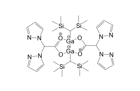 Bis(trimethylsilyl)methyl-[bis(trimethylsilyl)methylgallanuidyl]gallanuide bis[1-hydroxy-2,2-di(pyrazol-1-yl)ethylidene]oxonium