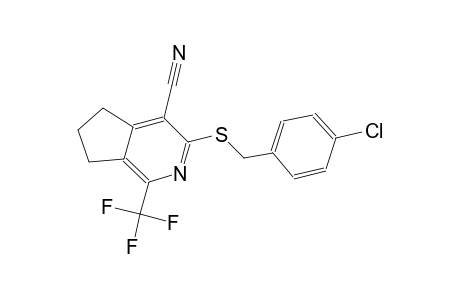 3-[(4-chlorobenzyl)sulfanyl]-1-(trifluoromethyl)-6,7-dihydro-5H-cyclopenta[c]pyridine-4-carbonitrile