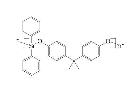 Poly(oxy-1,4-phenylene-2-propylidene-1,4-phenyleneoxy-diphenylsilane)