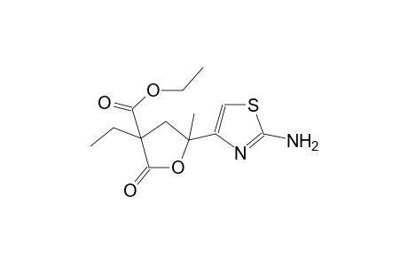 3-furancarboxylic acid, 5-(2-amino-4-thiazolyl)-3-ethyltetrahydro-5-methyl-2-oxo-, ethyl ester