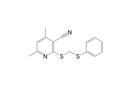 Pyridine-3-carbonitrile, 4,6-dimethyl-2-(phenylthiomethylthio)-