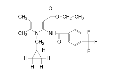 1-(CYCLOPROPYLMETHYL)-4,5-DIMETHYL-2-(alpha,alpha,alpha-TRIFLUORO-p-TOLUAMIDO)PYRROLE-3-CARBOXYLIC ACID, ETHYL ESTER
