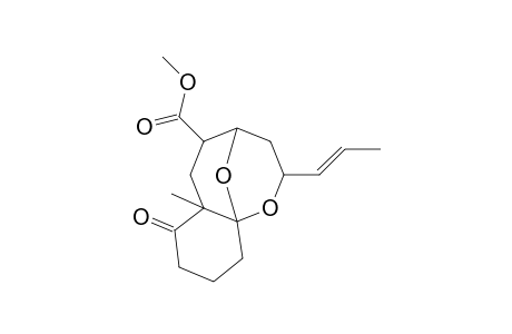 12,13-Dioxatricyclo[7.3.1.0(1,6)]tridecan-5-one-8-carboxylic acid, 6-methyl-11-(1-propenyl)-, methyl ester