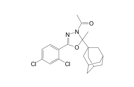 1,3,4-Oxadiazole, 3-acetyl-5-(2,4-dichlorophenyl)-2,3-dihydro-2-methyl-2-tricyclo[3.3.1.1(3,7)]dec-1-yl-