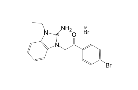 1-[2-(4-bromophenyl)-2-oxoethyl]-3-ethyl-2-methyl-2,3-dihydro-1H-1,3-benzodiazol-2-ylium bromide