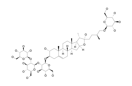 FISTULOSAPONIN_F;(25-R)-26-O-BETA-D-GLUCOPYRANOSYL-5-ENEFUROSTAN-2-ALPHA,3-BETA,22-ALPHA,26-TETRAOL-3-O-BETA-D-GLUCOPYRANOSYL-(1->2)