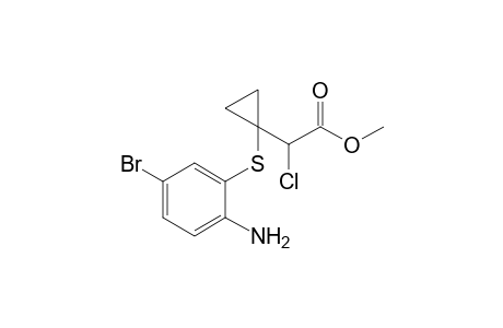 2-[1-[(2-amino-5-bromo-phenyl)thio]cyclopropyl]-2-chloro-acetic acid methyl ester