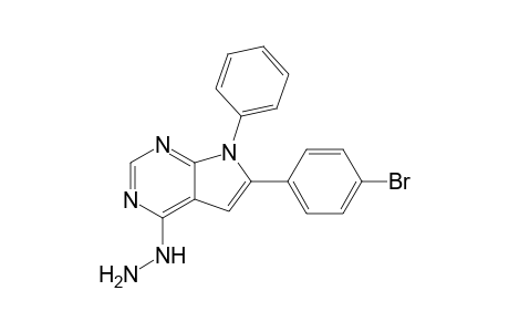 6-(4-bromophenyl)-7-phenyl-4-hydrazino-7H-pyrrolo[2,3-d]pyrimidine