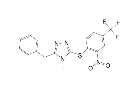 3-Benzyl-4-methyl-5-([2-nitro-4-(trifluoromethyl)phenyl]sulfanyl)-4H-1,2,4-triazole