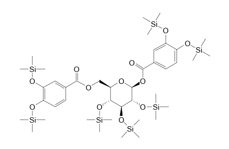 .beta.-D-Glucopyranose 1,6-bis(3,4-dihydroxybenzoate), 7tms derivative