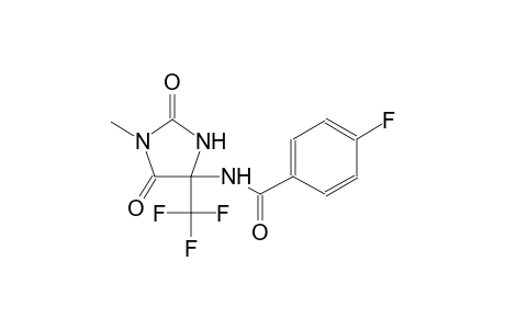 4-fluoro-N-[1-methyl-2,5-dioxo-4-(trifluoromethyl)-4-imidazolidinyl]benzamide