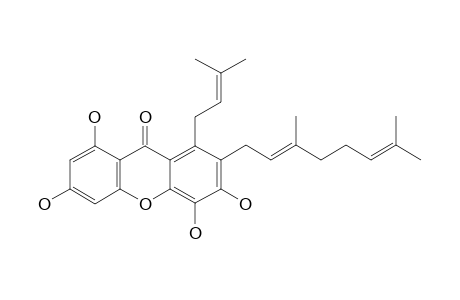 GARCINIAXANTHONE-E;7-GERANYL-1,3,5,6-TETRAHYDROXY-8-(3-METHYL-2-BUTENYL)-XANTHONE