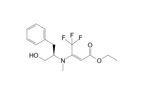 Ethyl 4,4,4-trifluoro-3-[(1'-benzyl-2'-<hydroxyethyl>)methylamino]-but-2-enoate