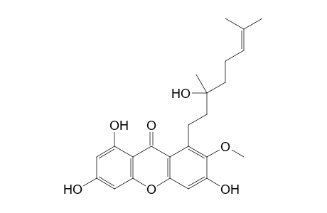 PARVIXANTHONE-G;1,3,6-TRIHYDROXY-7-METHOXY-8-(3-HYDROXY-3,7-DIMETHYLOCT-6-ENYL)-XANTHEN-9-ONE