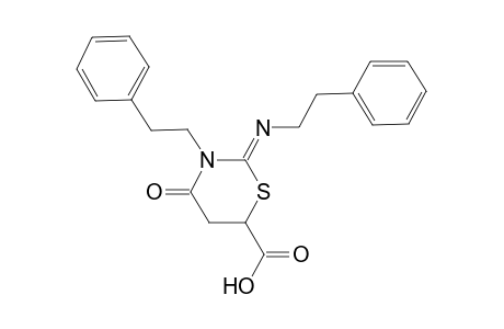 2H-1,3-thiazine-6-carboxylic acid, tetrahydro-4-oxo-3-(2-phenylethyl)-2-[[(Z)-2-phenylethyl]imino]-, (2Z)-