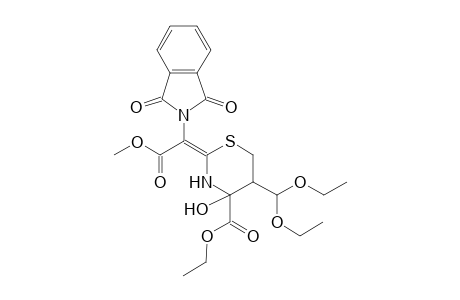 (2Z)-5-(diethoxymethyl)-2-[1-(1,3-dioxo-2-isoindolyl)-2-methoxy-2-oxoethylidene]-4-hydroxy-1,3-thiazinane-4-carboxylic acid ethyl ester