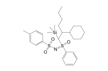 S-Phenyl-S-(1-trimethylsilyl-2-cyclohexyl)hexyl-N-(toluene-p-sulfonyl)sulfoximine