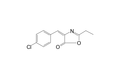 5(4H)-oxazolone, 4-[(4-chlorophenyl)methylene]-2-ethyl-, (4E)-