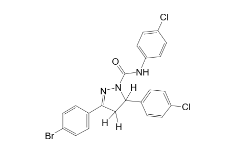 3-(p-bromophenyl)-4'-chloro-5-(p-chlorophenyl)-2-pyrazoline-1-carboxanilide