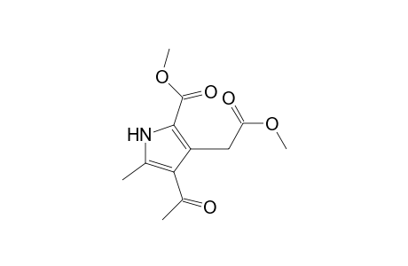 4-Acetyl-3-(2-keto-2-methoxy-ethyl)-5-methyl-1H-pyrrole-2-carboxylic acid methyl ester