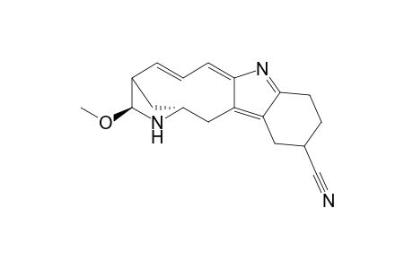 6,9-Methano-9H-azecino[5,4-b]indole-3(2H)-carbonitrile, 1,4,5,6,7,8-hexahydro-8-methoxy-, (6R*,8S*)-(.+-.)-