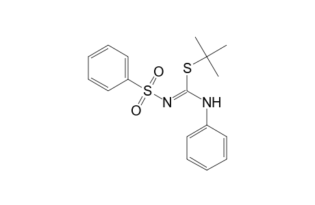 N-(T-Butylthio-anilino-methylene)-benzenesulfonamide